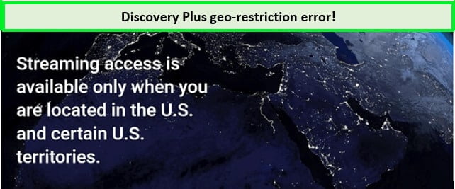 Discovery Plus In Canada Geo-Restrictions Error
