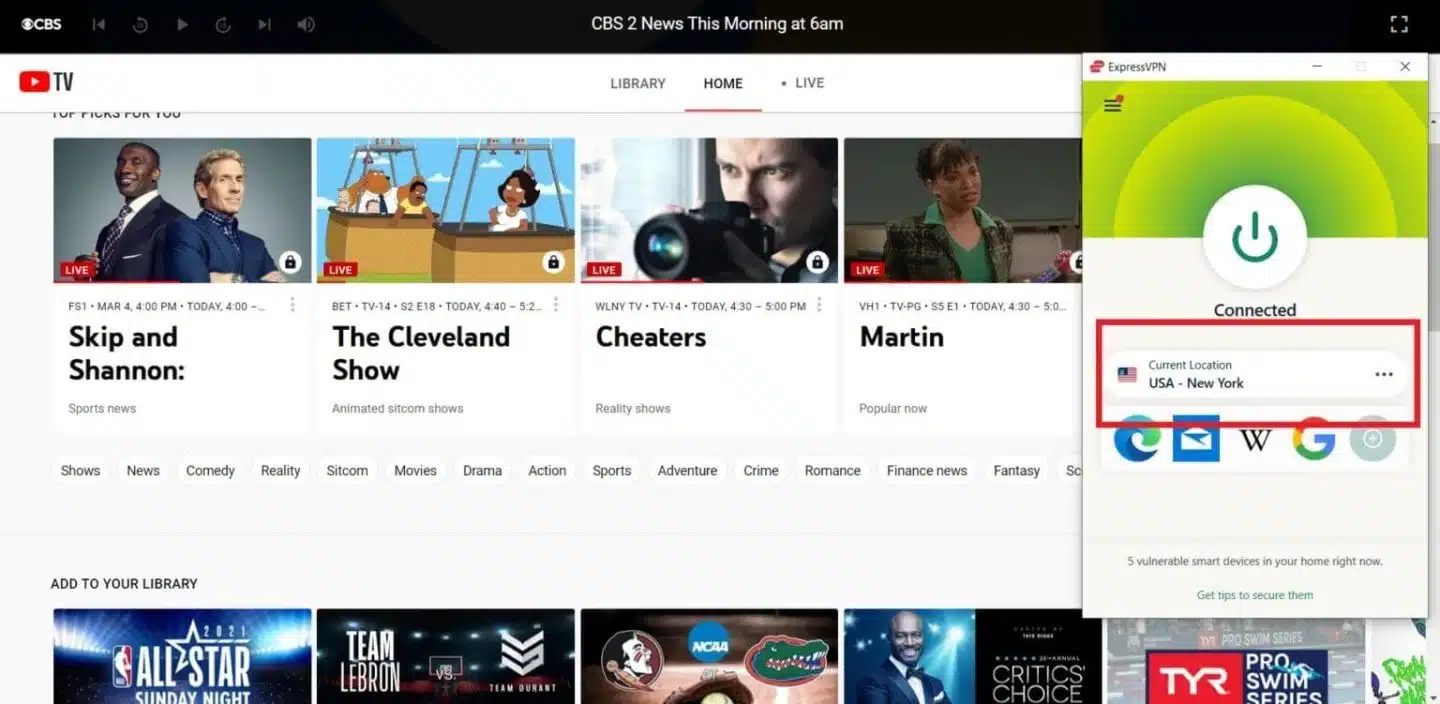 Watch Youtube Tv In Denmark With Expressvpn