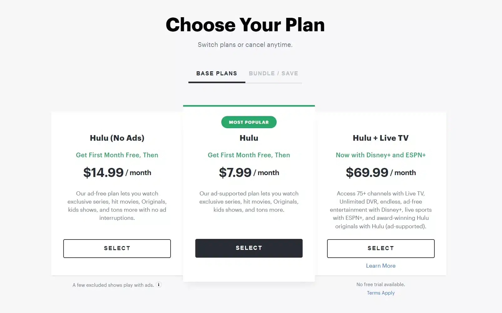 Hulu Pricing