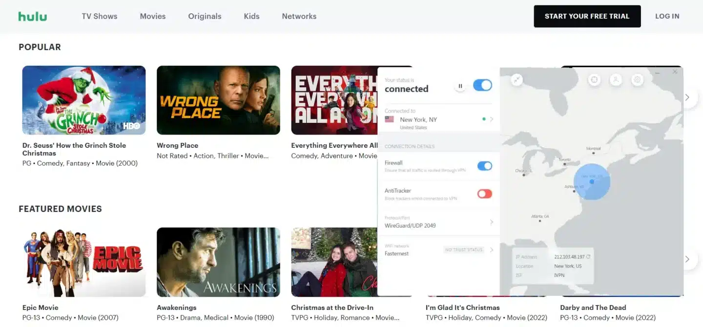 Watch Hulu in Romania with NordVPN