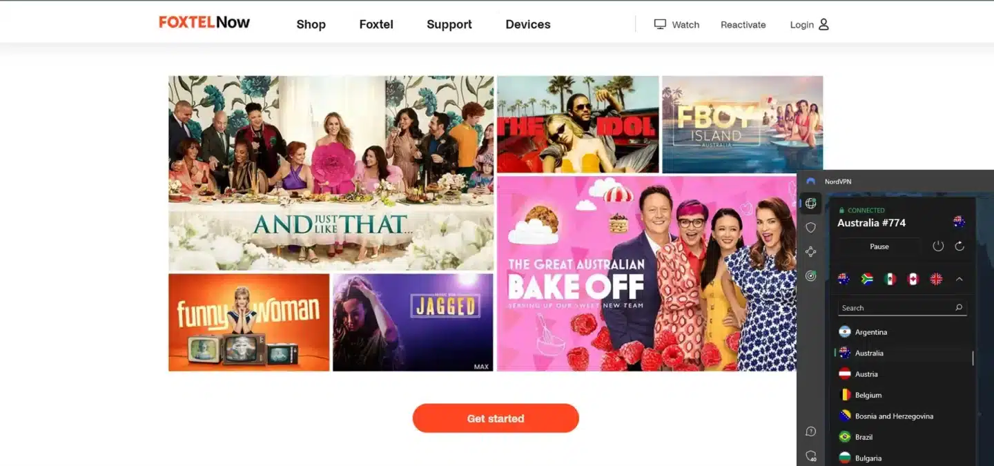Watch Foxtel Go in Malaysia with NordVPN