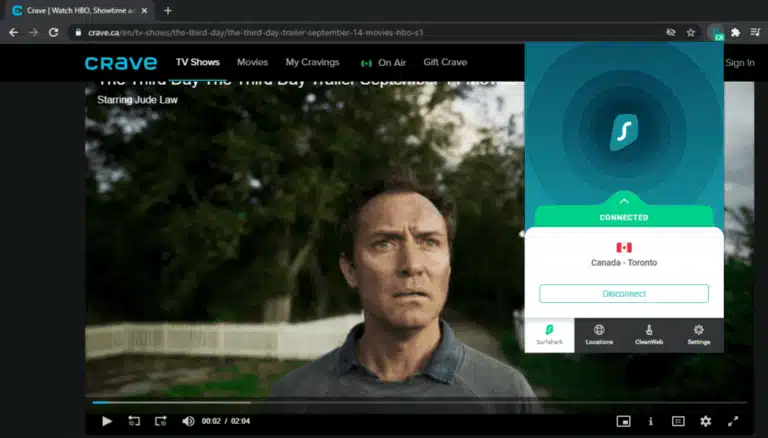 Watch Crave TV in India with Surfshark