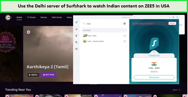Watch Zee5 in Philippines with Surfshark