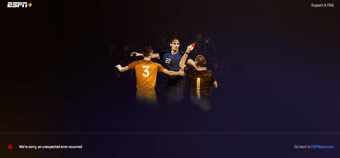 ESPN Plus in India Geo-Restriction Error