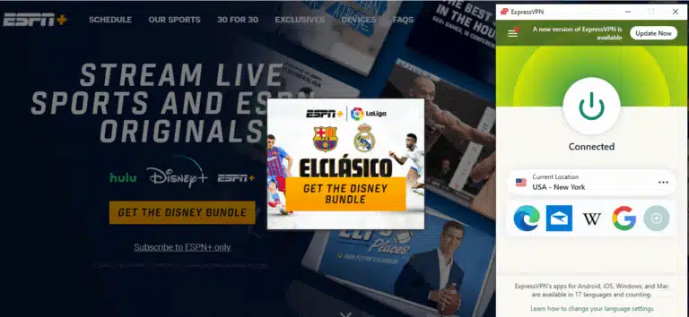 Watch ESPN Plus in India with ExpressVPN