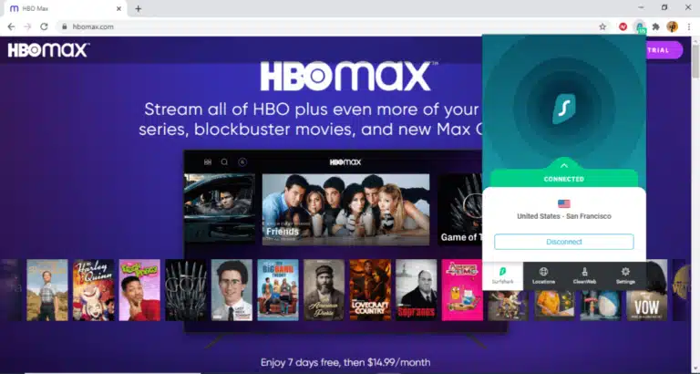 Watch HBO Max in Puerto Rico with Surfshark