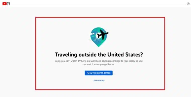 YouTube TV in Egypt Geo-Restriction Error