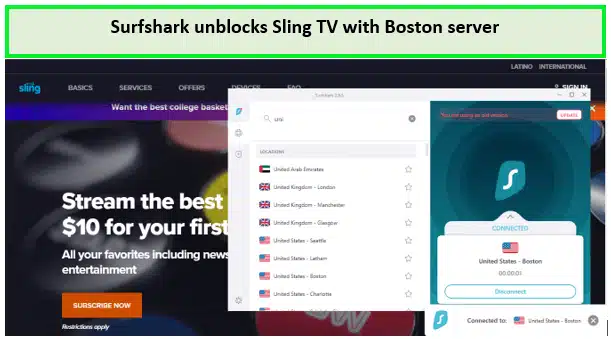 Watch Sling TV In India with Surfshark