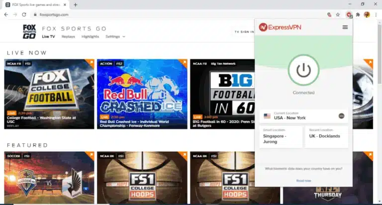 Watch Fox Sports In Canada with ExpressVPN