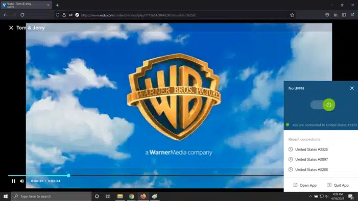 Watch Vudu Outside USA with NordVPN 
