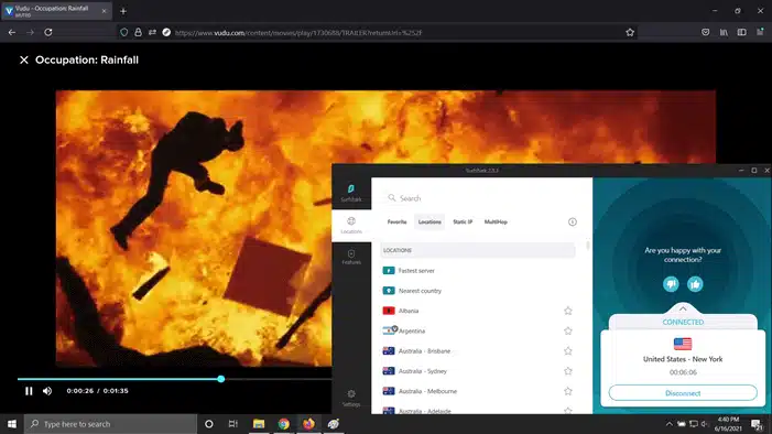 Watch Vudu Outside USA with Surfshark 
